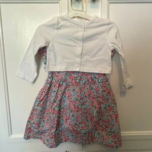 Carter’s 18 Month floral dress and white cardigan
